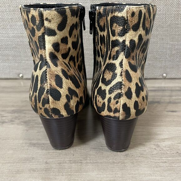 Lulus X Matisse Boots Womens 8M Spirit Ankle Booties Heel Animal Print Jaguar - Picture 4 of 10